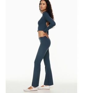 Aritzia Sunday Best Poise Pant in light blue. Size S. Knit flare pant.